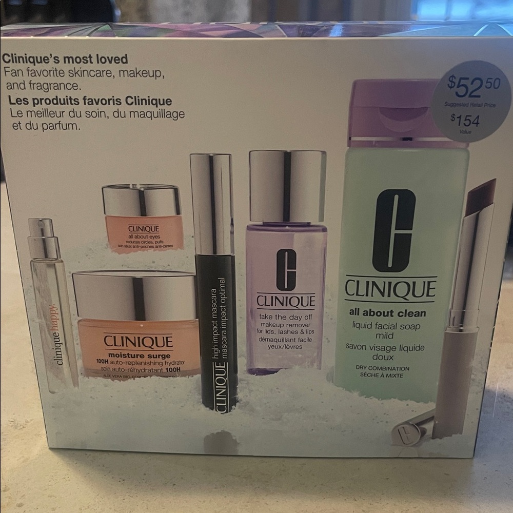 Clinique Skincare Essentials - White, Purple, Silver, Orange